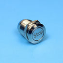 12mm 250V Resetable Stop Push Button Power Switch Flat