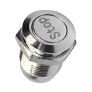 12mm 250V Resetable Stop Push Button Power Switch Flat