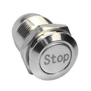 12mm 250V Resetable Stop Push Button Power Switch Flat