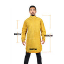 Leather Welding Jackets 100CM Length Long Welding Apron, Flame Resistant Welder Clothes Coat with Sleeves, Wear-resistant Anti-scald Welding Cape