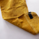 Leather Welding Jackets 100CM Length Long Welding Apron, Flame Resistant Welder Clothes Coat with Sleeves, Wear-resistant Anti-scald Welding Cape