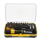 Right Angle 1/4-Inch Dual-Drive Head Mini Ratchet Wrench Screwdriver Bit and Socket 65-Piece Set | CR-V Steel