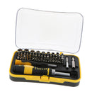 Right Angle 1/4-Inch Dual-Drive Head Mini Ratchet Wrench Screwdriver Bit and Socket 65-Piece Set | CR-V Steel