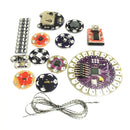 57 pieces Lilypad Arduino Kit, Sewable Electronics Kit with ATmega328P Development Board, LEDs Suite, Temp/Acceleration Sensor, Pixel Board,etc