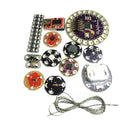 57 pieces Lilypad Arduino Kit, Sewable Electronics Kit with ATmega328P Development Board, LEDs Suite, Temp/Acceleration Sensor, Pixel Board,etc
