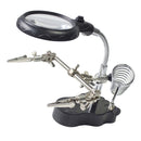 Helping Hands Magnifier Glass Stand with LED Perfect for Soldering,Crafting