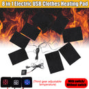 USB Electric Clothes Heating Pad,Carbon Fiber Heated Clothes Pad Adjustable Third Gear Mat Sheet Heater 8-in-1 for Outdoor Winter Camping