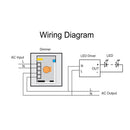 Adjustable 500W Wireless Knob Type Stepless Dimming + Remote Control Dimming Switch