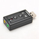 [1-PACK]USB Sound Card Adapter External Audio Adapter Stereo Sound Card Converter for Laptop Desktop Windows Vista