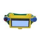 Auto Darkening LCD Welding Helmet Mask Goggles, Solar Welder Eyes Glasses, Eye Protection, Green+Yellow, 1Pack