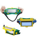 Auto Darkening LCD Welding Helmet Mask Goggles, Solar Welder Eyes Glasses, Eye Protection, Green+Yellow, 1Pack