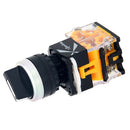 1 Piece Black 2 Position Short Handle Control Device Button Switch, Using High Purity Silver Point Greatly