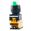 1 Piece Green 3 Position LA38 Short Handle Control Device Button Switch, Using High Purity Silver Point Greatly