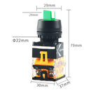 1 Piece Green 3 Position LA38 Short Handle Control Device Button Switch, Using High Purity Silver Point Greatly