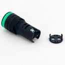 Indicator Lights AC 220V, Green LED, Flush Panel Mount 16mm