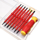 1 Set 8-Piece Multi-functional Electrician Screwdriver Insulated Screwdriver Plastic 18.5x15x4cm