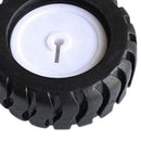 2 Pieces D Axis Smart Robot Tracker Car Rubber Wheels Replacement Accessories with Flexible Steering