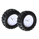 2 Pieces D Axis Smart Robot Tracker Car Rubber Wheels Replacement Accessories with Flexible Steering