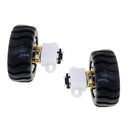 2 Pieces D Axis Smart Robot Tracker Car Rubber Wheels Replacement Accessories with Flexible Steering