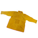 Heavy Duty Leather Welding Work Apron with Long Sleeves Heat Resistant & Flame Resistant BBQ Apron, Adjustable, Yellow