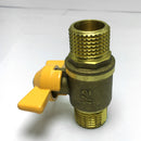 Pipe Male Thread Brass Ball Valve Full Port Hose Connector 4 Pionts