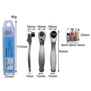72 tooth Ratchet Socket Wrench Set NEW 1/4-inch Ratchet Wrench Handle Socket Wrench Tool Repair Accessories