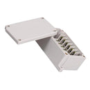 Waterproof Dustproof IP66 ABS Plastic Junction Box Universal Electric Project Enclosure Pale Gray 6-Position Terminal Box 83x54x40mm