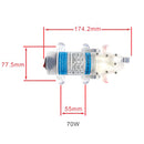 Micro Diaphragm Pump Fresh Water Pump Food Grade 12V DC 70W Self Priming Sprayer Pump for Edible Fluids