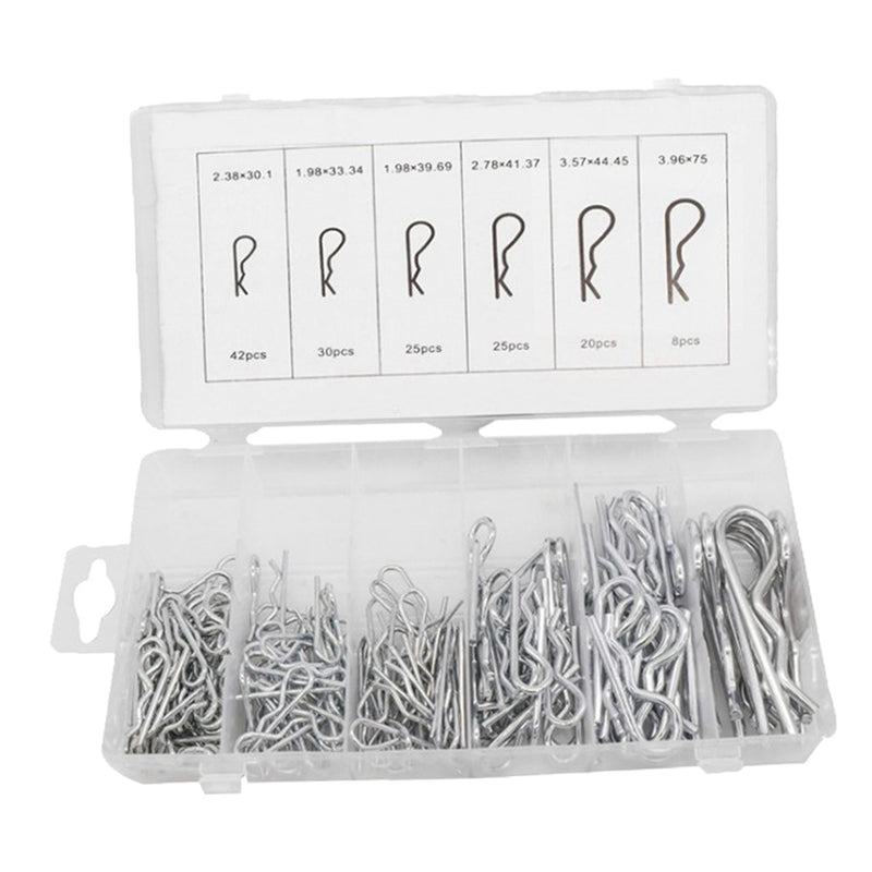 150pcs/box R Type Wave Cotter Pin Spring Pin B-type Retaining Pins W/ Box