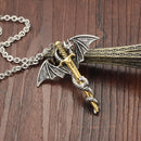 Pterosaur Golden  Titanium Steel Men's Necklace