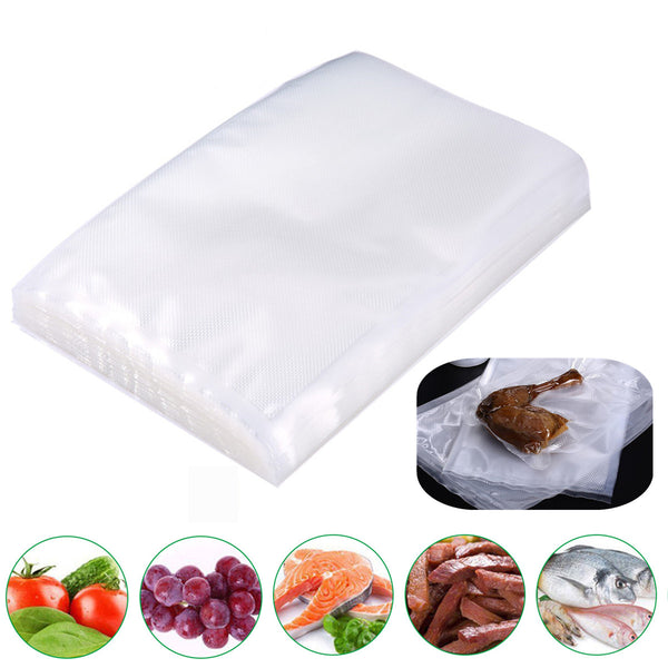 100PCS 20x30cm Vacuum Sealer Bag Kitchen Food Storage Saver Heat Cool Precut Bag