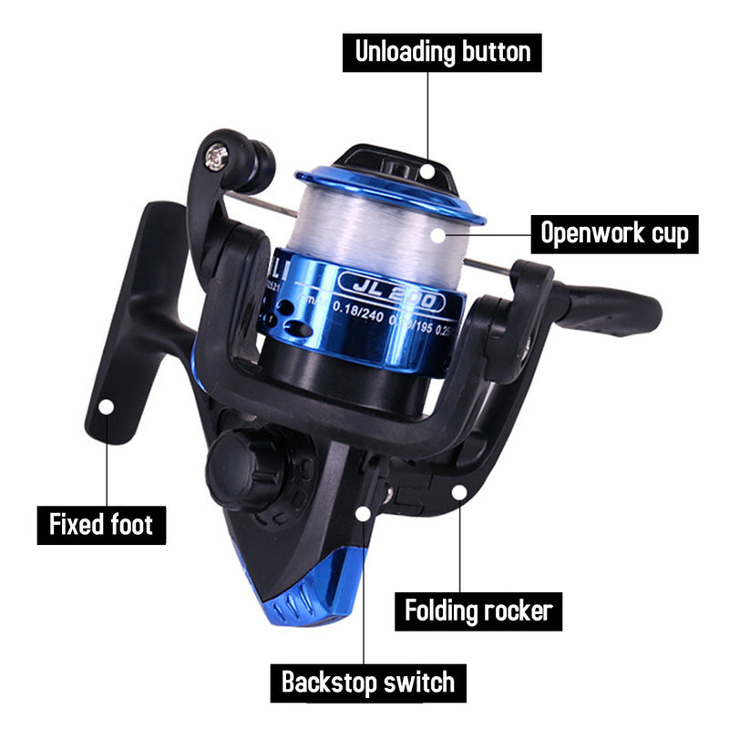 ZANLURE 13pcs/set 5.2:1 BB Fishing Rod Reel Combo