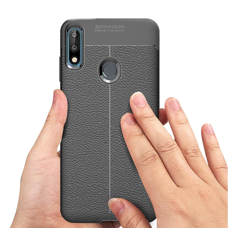 Bakeey Litchi Anti-fingerprint Silicone Protective Case for ASUS Zenfone Max Pro (M2) ZB631KL