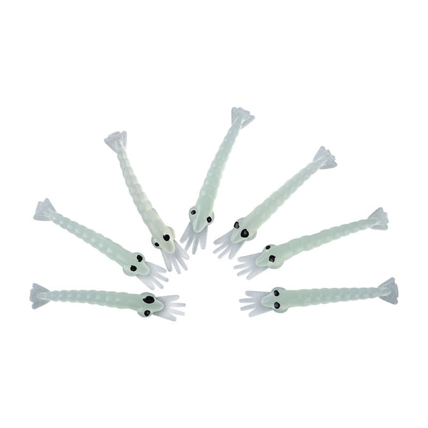 ZANLURE 50Pcs/Set 4cm 0.25g Luminous Artificial Shrimp Fishing Soft Bait Grass Shrimp Carp Squid Pesca Fishing Lure