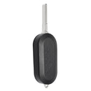 Car 3 Buttons Remote Flip Key Cover Case Shell w/ Blade & Battery For Fiat 500