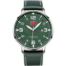 MINI FOCUS MF0158G Ultra Thin Casual Style Men Watch Date Display Leather Strap Quartz Watch