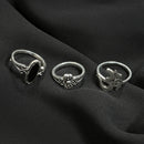 10Pcs Bohemian Statement Ring Set Vintage Crown Star Moon Flower Knuckle Rings for Women