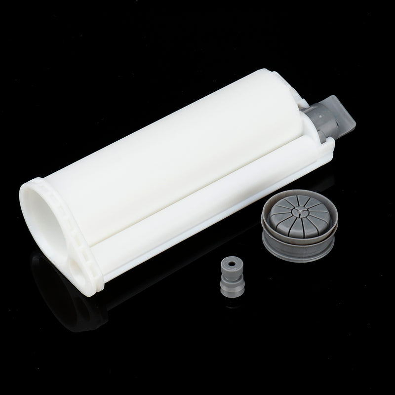 50ml 10:1 AB Glue Tube Dual Glue Cartridge Pointed Flat Screw Head Mixing Tube for Industrial Glue Applicator