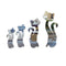 Honana DX-Y3 4Pcs Cute Silver DIY Sexy Cat Mirror Wall Stickers Home Wall Bedroom Office Decor