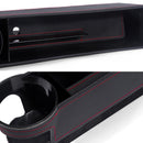 Detachable Car Seat Crevice Gap Storage Box Organizer Leather Cup Holder Double Sided Installation