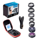 Apexel APL-DG7 7 in 1 Fisheye Wide Angle Mcro Lens 2X Zoom CPL Filter Kit Set for Moble Phone Tablet