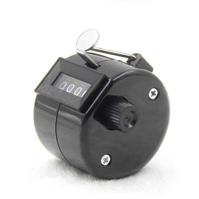 Handheld 4 Digital Tally Mechanical Manual Palm Clicker Number Frequency Counter Timer