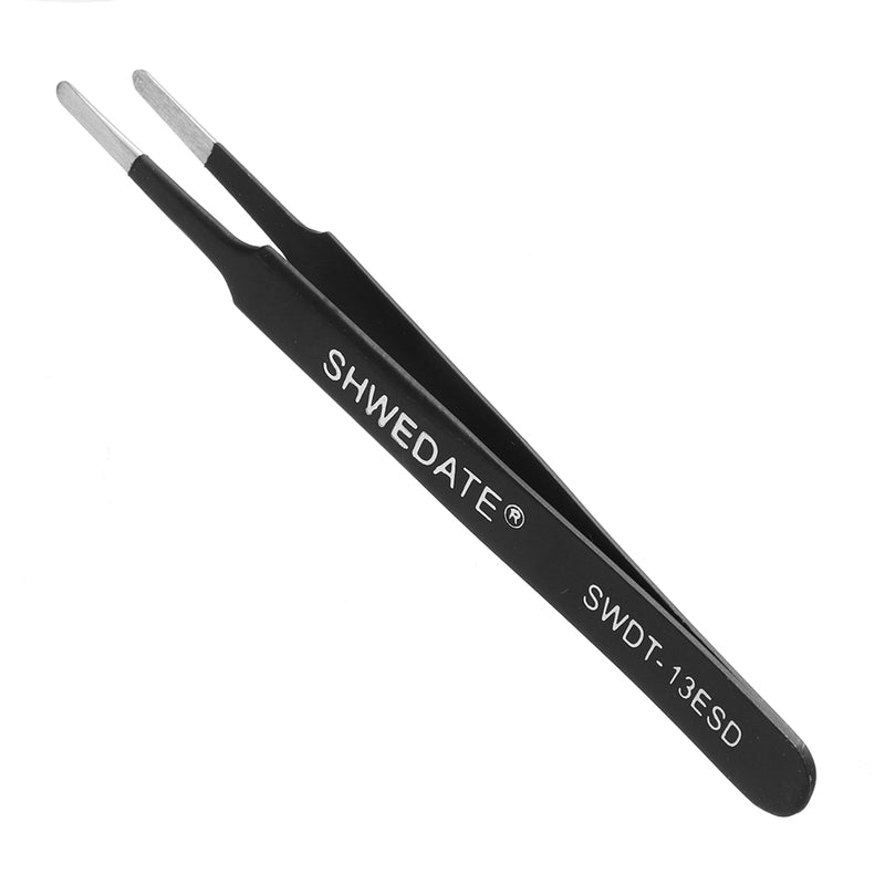 SWDT-13ESD Precision Anti-Static Tweezer PC Phone Maintenance Tools Circular Flat Head