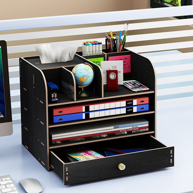 32.5x22.5x26cm 4 Layers Pencil Pen Holder Storage Box Rack Desk Stationery Density Plate Desktop Organizer