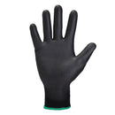 12 Pairs Black PU Safety Work Glove Builders Protect Palm Coating Gloves S/M /L Option