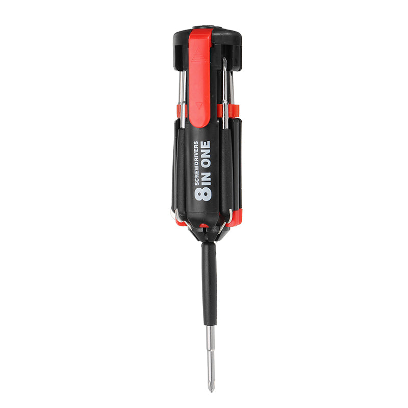 Raitool 6/8 In 1 Multi-function Screwdriver Torch Combination LED Light Screwdriver Tools