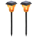 3W Solar Powered 12 LED Flame Lawn Light Outdoor Waterproof IP65 Garden Path Torch Lamp