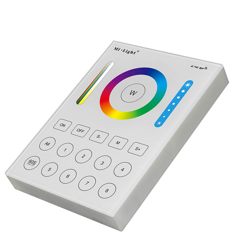 Milight B8 8-Zones Wall Mount Smart Panel LED Dimmer Controller Work With RGB+CCT Floodlight Bulb