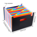 New 24 Pockets Expanding File Folder Portable Accordion File Folder A4 Expandable Business File Folder