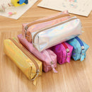 Holographic Stationery Pen Pencil Bag Larger Capacity Case Zip Makeup Cosmetic
